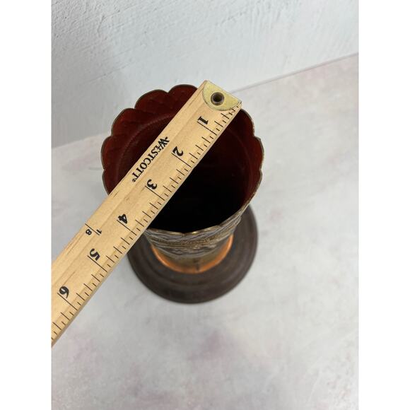 Original U.S.‎ WWI Verdun Artillery Shell Trench Art Flowers Floral Brass - Picture 8 of 8